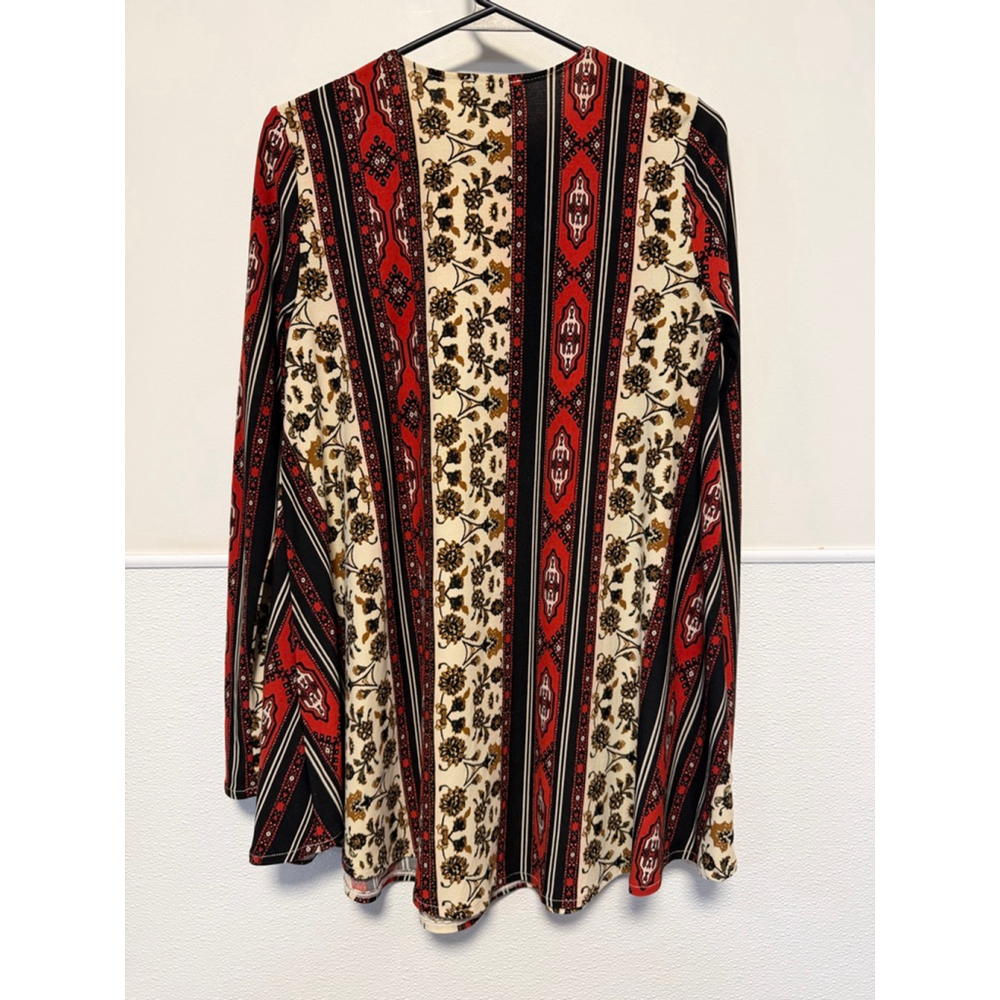 Show Me Your Mumu Mini Tunic Dress women’s XS Red Black Floral Boho Long Sleeve - Picture 12 of 16